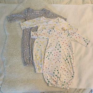 (3) Hanna Andersson Sleeping Gowns - 0-3M